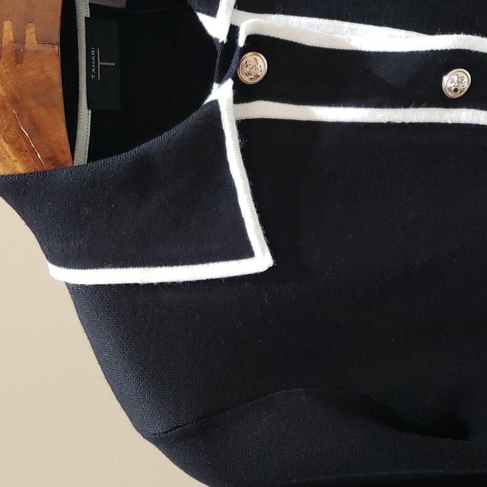 Tahari Black and White Women's Sweater - Picture 4 of 16